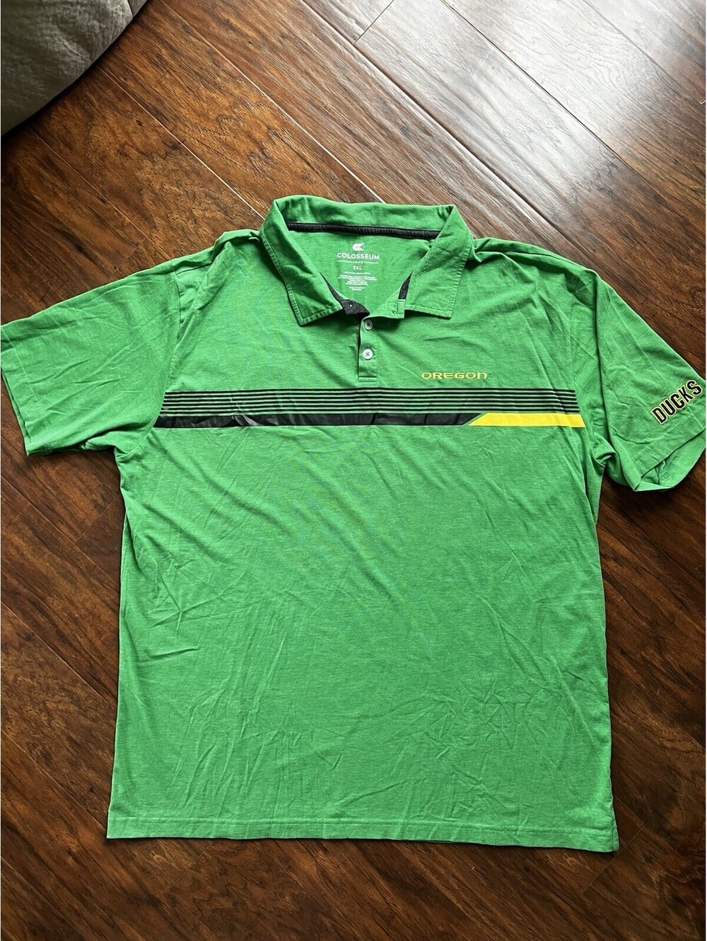 Oregon Ducks Polo Shirt Men’s Size XXL Green Short Sleeve Embroidered EUC!